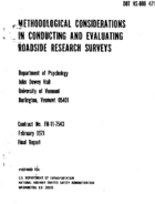 Methodological Considerations in Conducting and Evaluating Roadside Research Surveys
