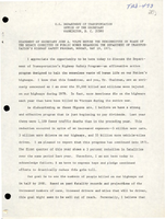 Statement of Secretary John A Volpe Before the Subcommittee on Roads of the Senate Committee on Public Works Regarding the Department of Transportations Highway Safety Program