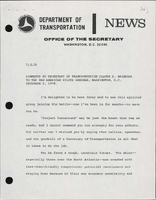 Comments by Secretary of Transportation Claude S Brinegar to the Pan American Pilots Seminar