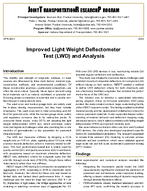Improved Light Weight Deflectometer Test LWD and Analysis Summary