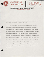 Statement by Secretary of Transportation Claude S Brinegar at a Press Conference