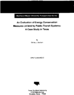 An evaluation of energy conservation measures utilized by public transit systems  a case study in Texas
