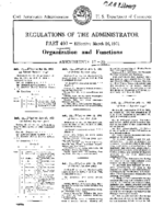 Part 400 Regulation Of The Administrator Organization And Functions