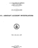 Part 91 Aircraft Accident Investigations