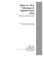Before And After Videotapes And Special Events Data Preliminary Iib