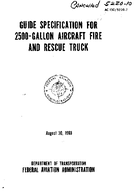 AC 15052207 Guide Specification for 2500Gallon Aircraft Fire and Rescue Truck