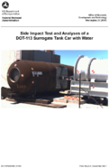 Side Impact Test and Analyses of a DOT113 Surrogate Tank Car with Water