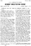 Investigation of Aircraft Accident EASTERN AIRLINES OXON HILL MARYLAND 19480113