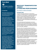 Kentucky Transportation Cabinet ETicketing Peer Exchange Tech Brief