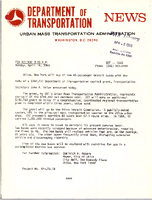 Department of Transportation News Urban Mass Transportation Administration DOT 5669
