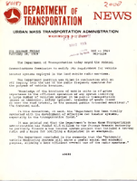 Department of Transportation News Urban Mass Transportation Administration DOT2969