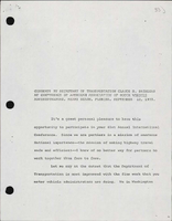 Comments by Secretary of Transportation Claude S Brinegar at Conference of American Association of Motor Vehicle Administrators