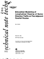 Simulation Modeling of Longitudinal Passing of Same Direction Traffic on Two Adjacent Parallel Routes