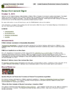 Human Environment Digest October 8 2015