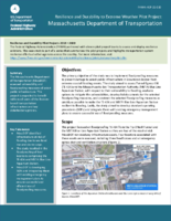 Resilience and Durability to Extreme Weather Pilot Project Massachusetts Department of Transportation