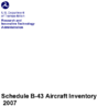 Schedule B43 Aircraft Inventory 2007
