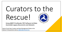 Curators to the Rescue Using ABBYY FineReader PDF Software to Make Accessible Legacy Documents and Datasets