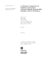 A Laboratory Comparison of Clockwise and CounterClockwise Rapidly Rotating Shift Schedules Part II Performance Final Report