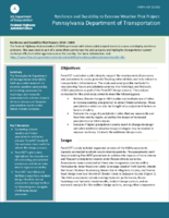 Resilience and Durability to Extreme Weather Pilot Project Pennsylvania Department of Transportation