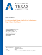 Synthesis on Rapid Repair Methods for Embankment Slope Failure Final Report