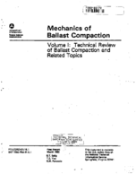 Mechanics of Ballast Compaction Volume 1 Technical Review of Ballast Compaction and Related Topics
