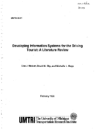 Developing information systems for the driving tourist  a literature review