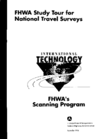 FHWA Study Tour for National Travel Surveys