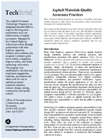Asphalt Materials Quality Assurance Practices Tech Brief