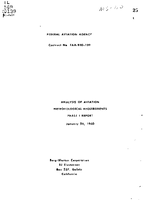 Analysis of Aviation Meteorological Requirements Phase I Report