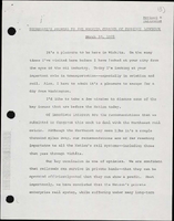 Address by Secretary of Transportation Claude Brinegar to the Wichita Chamber of Commerce Luncheon