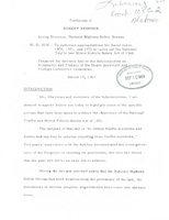 Speeches by National Highway Safety Bureau Acting Director Robert Brenner 1969