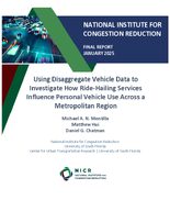 Using Disaggregate Vehicle Data to Investigate How RideHailing Services Influence Personal Vehicle Use Across a Metropolitan Region