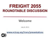 Freight 2055 Roundtable Discussion Presentation