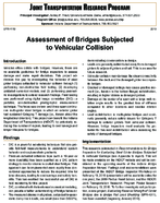 Assessment of Bridges Subjected to Vehicular Collision Summary