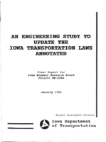 An engineering study to update the Iowa Transportation Laws Annotated