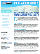 Snowplow Operator and Supervisor Training Research Brief