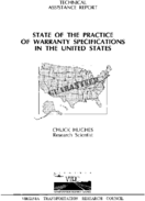 State of the practice of warranty specifications in the United States