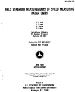 Field Strength Measurements of Speed Measuring Radar Units
