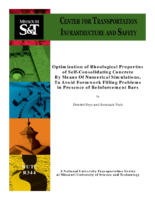 Optimization of rheological properties of selfconsolidating concrete by means of numerical simulations to avoid formwork filling problems in presence of reinforcement bars