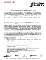 Data Management Plan University Transportation Center for Railway Safety UTCRS