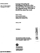 Concepts Providing for Physiological Protection after Aircraft Cabin Decompression in the Altitude Range of 60000 to 80000 Feet above Sea Level