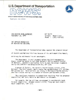 Department of Transportation News Releases September 1979