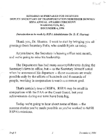 Deputy Secretary of Transportation Mortimer Downey Speeches December 1996