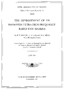 The Development of an Improved UltraHighFrequency Radio Fan Marker