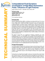 Computational Fluid Dynamics Investigation of High Mast Illumination Poles Influence of Light Fixtures Technical Summary