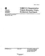 Safety of High Speed Ground Transportation Systems X2000 US Demonstration Vehicle Dynamics Trials Preliminary Test Report