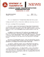 Department of Transportation News Urban Mass Transportation Administration UMTA 7280