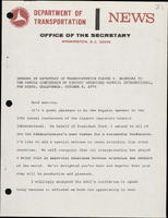 Remarks by Secretary of Transportation Claude S Brinegar to the Annual Conference of Airport Operators Council International