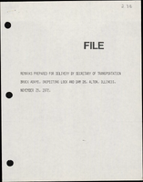 Remarks Prepared for Delivery by Secretary of Transportation Brock Adams Inspecting Lock and Dam 26