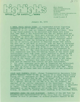 Office of Safety News Highlights January 26 1973